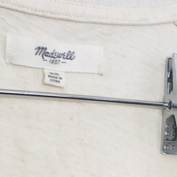 |Madewell| Blue Aztec Off White Embroidered Top - Picture 3 of 6